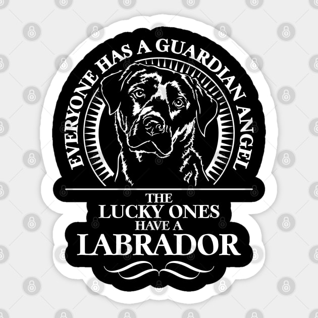 Proud Labrador Guardian Angel dog mom Lab saying Sticker by wilsigns